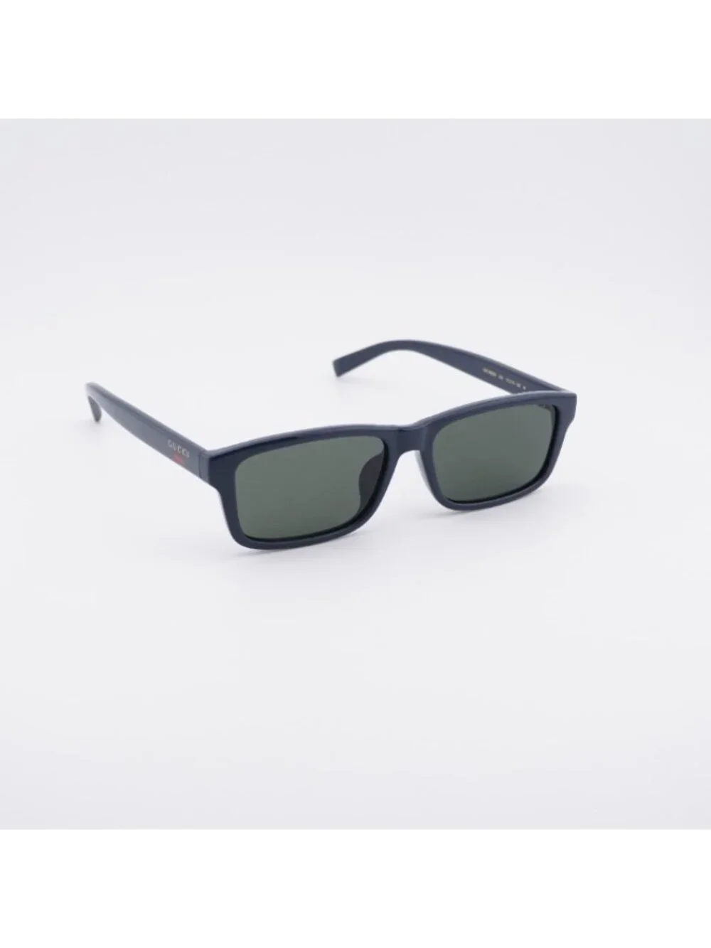 Gucci GG1986SA 004 Sunglasses Blue Rectangle Frame, Grey Lenses